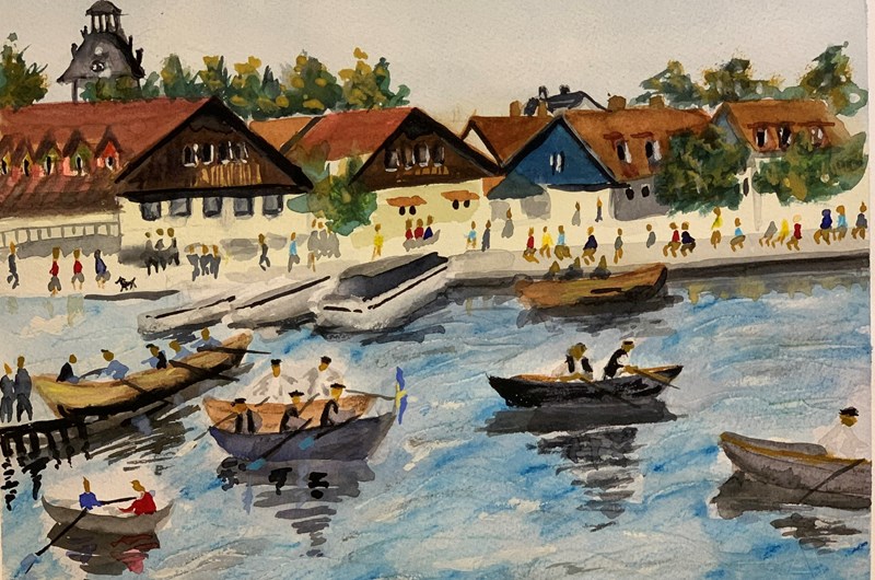 Hasselörodden - Västervik   akvarell 23 x 30,5 cm