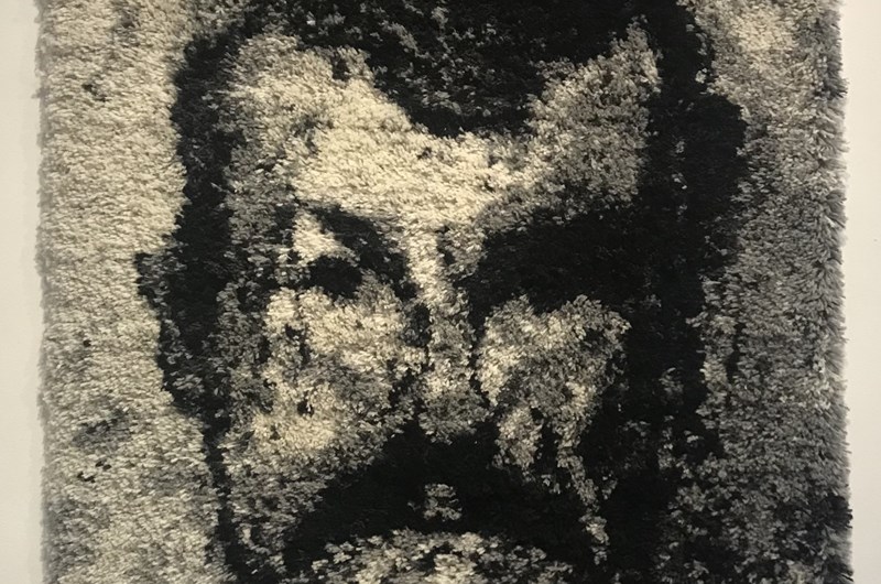 Christer Pettersson - porträtt i ullgarn av Marcus Ridung
