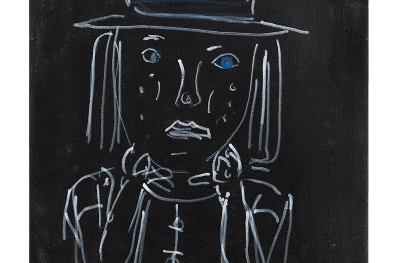Självporträtt med hatt, 2020