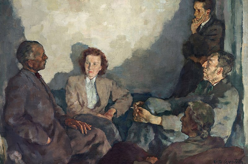 Lotte Laserstein,  Aftonsamtal,  1948, Moderna museet