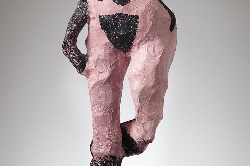 TAL R Ursula in the Morning Oil pastel acrylic paint paper mache and wood Work H 145cm W 57cm D 40cm Photo Anders Sune Berg