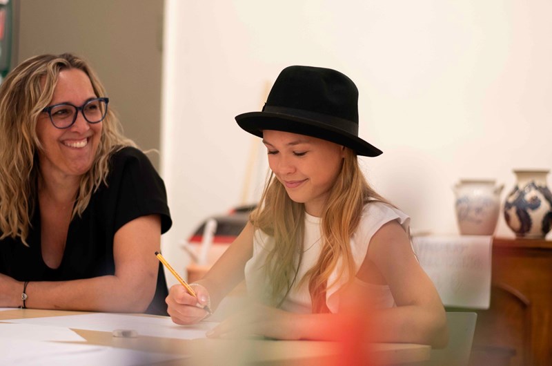 Ateljén är öppen för fritt skapande varje helg. Foto: Erika Wahlsten