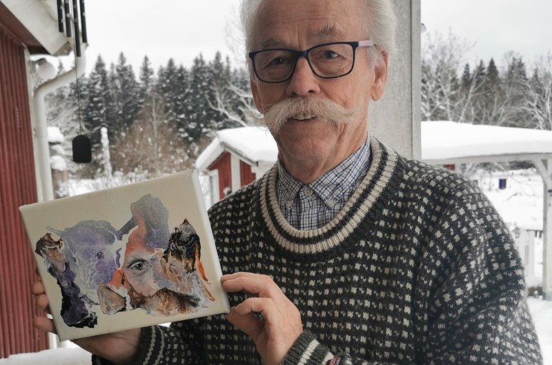 Målat på mindre yta, 24x,19 cm känns utmanande men roligt 