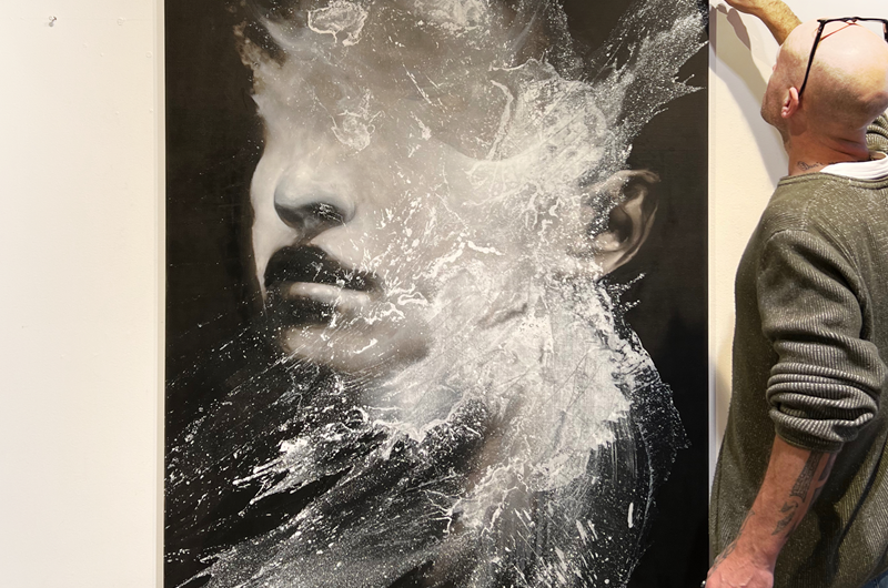 "Persona", målning på linneduk 120x200cm. Såld.