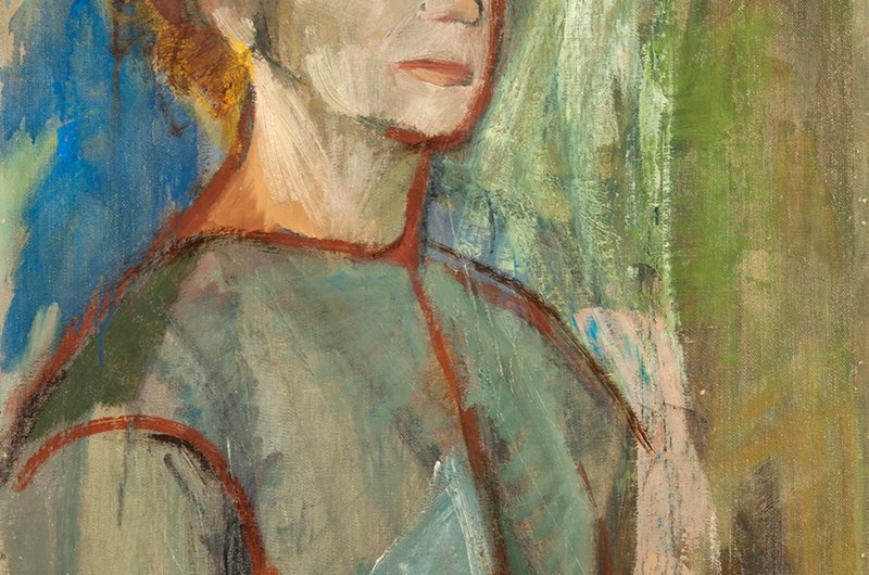 Siri Meyer, Självporträtt, odaterad, olja på duk, 54,8 x 46 cm, Göteborgs konstmuseum.Foto: Hossein Sehatlou, © Siri Meyer
