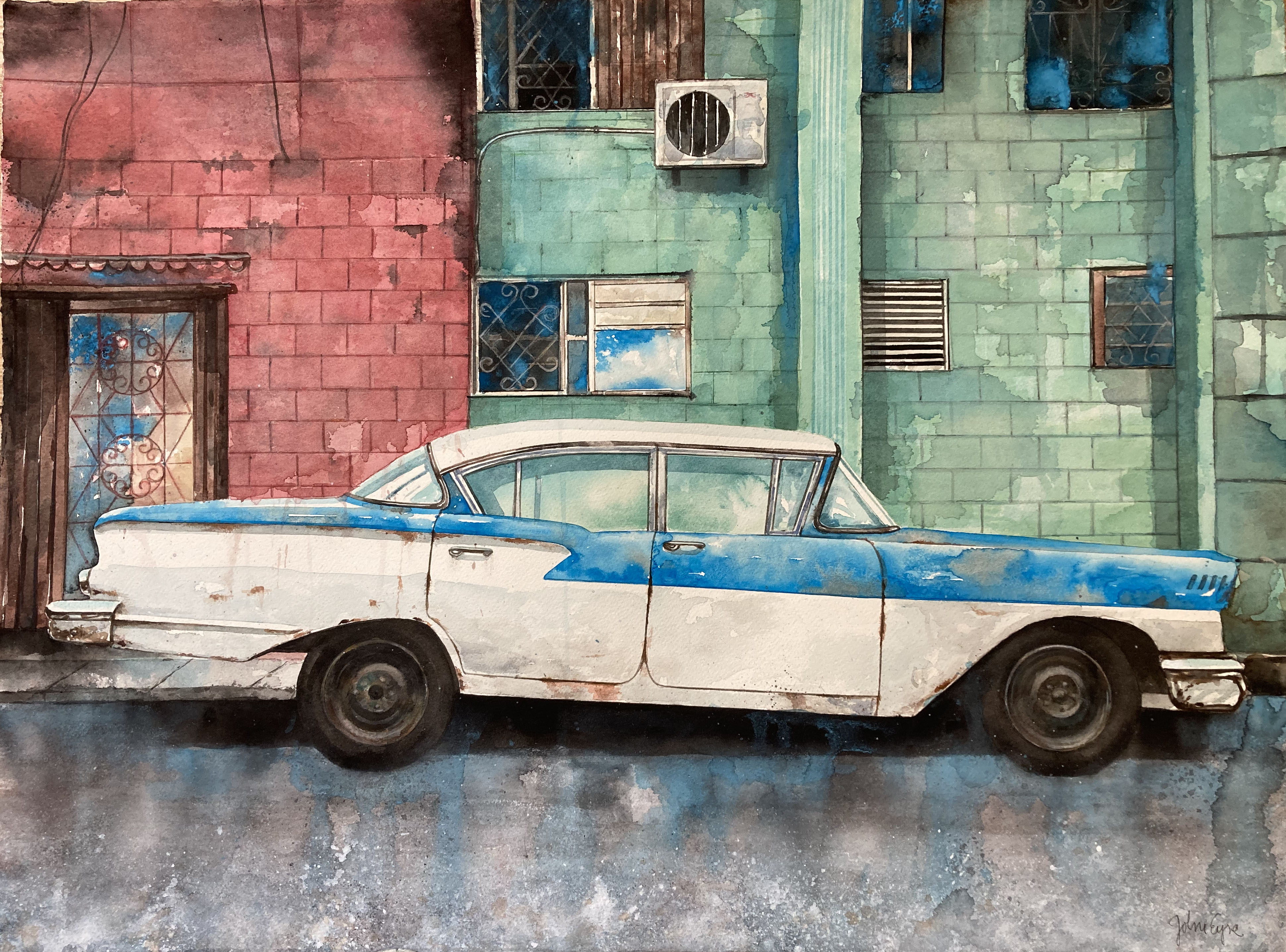 Impala, Havanna. Akvarell 76 x 56