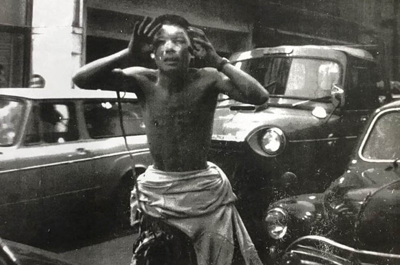 Yoshio Nakajima, Streetperformance, Tokyo, 1961