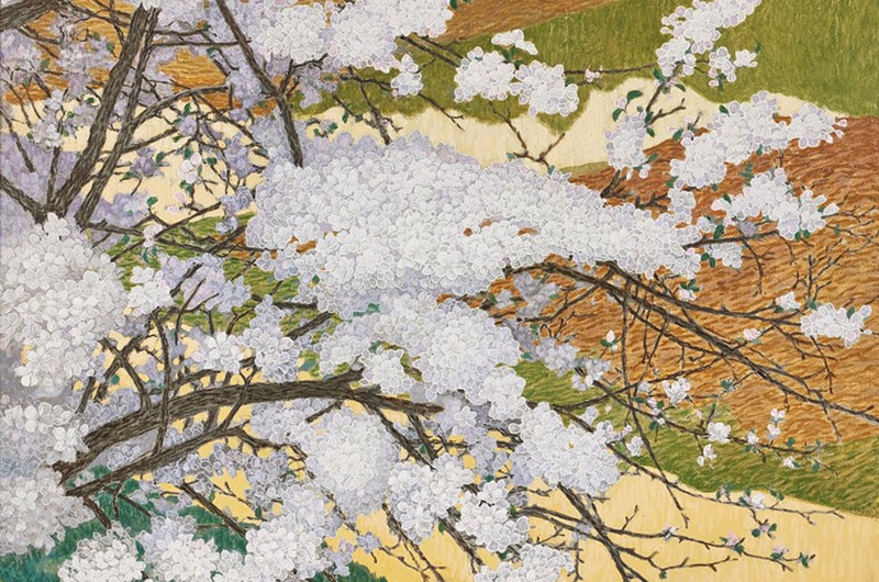 Bror Lindh, Körsbärsgren,1910-tal. Olja på duk, 181 x 130 cm. Foto: Stockholms Auktionsverk