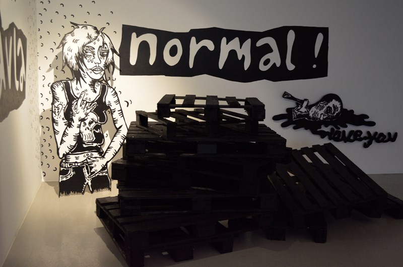 Installationsvy Galleri Thomassen 2015  foto: Helena Roos