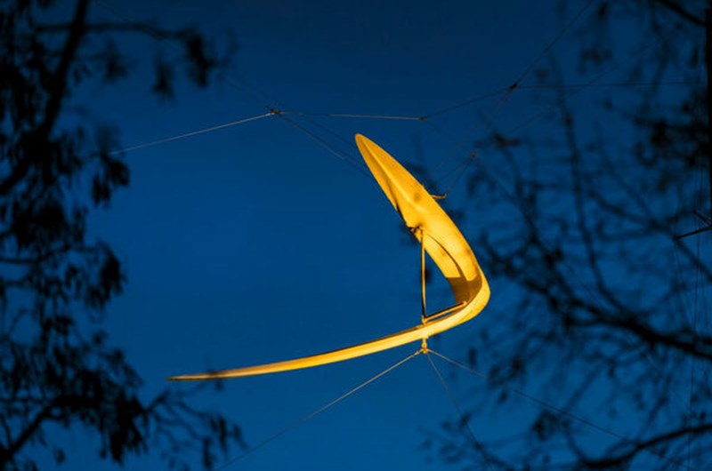 Den luftburna delen av verket "Healing the earth" av Olle Bonniér. Foto: Håkan Kogg Röjder