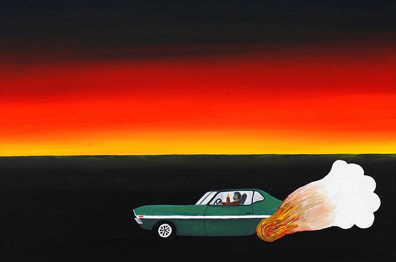 If You Do Not Like My Gran Torino..., 2016, olja på pannå  Foto Nora Bencivenni