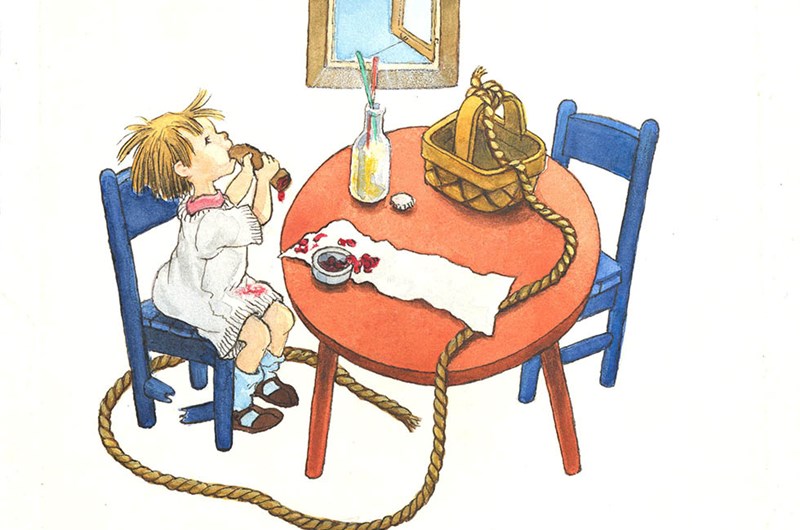  Lotta på Bråkmakargatan, illustration av Ilon Wikland, TM och © The Astrid Lindgren Company