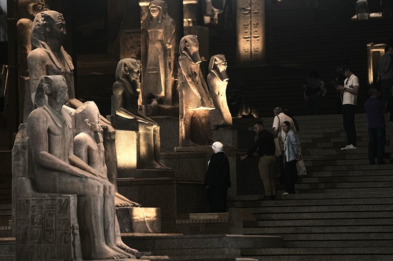 The Grand Egyptian Museum i Giza öppnar nu officiellt. Foto: Amr Nabil/AP