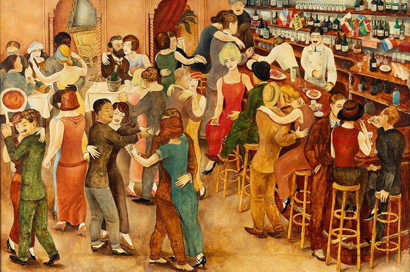 Otte Sköld, Bar i Paris, Jönköpings Läns Museum. Foto Albin Hovlin.