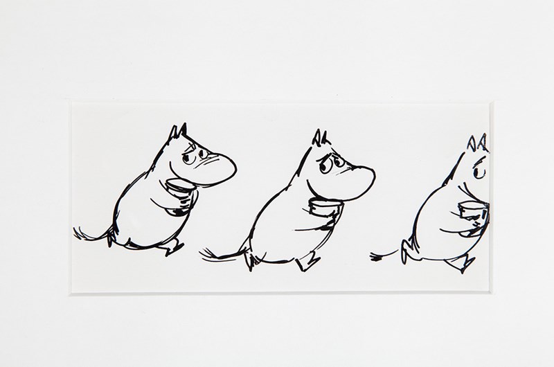 Tove Jansson, Skiss till Det osynliga barnet och andra berättelser, 1962. ©️Moomin Characters™