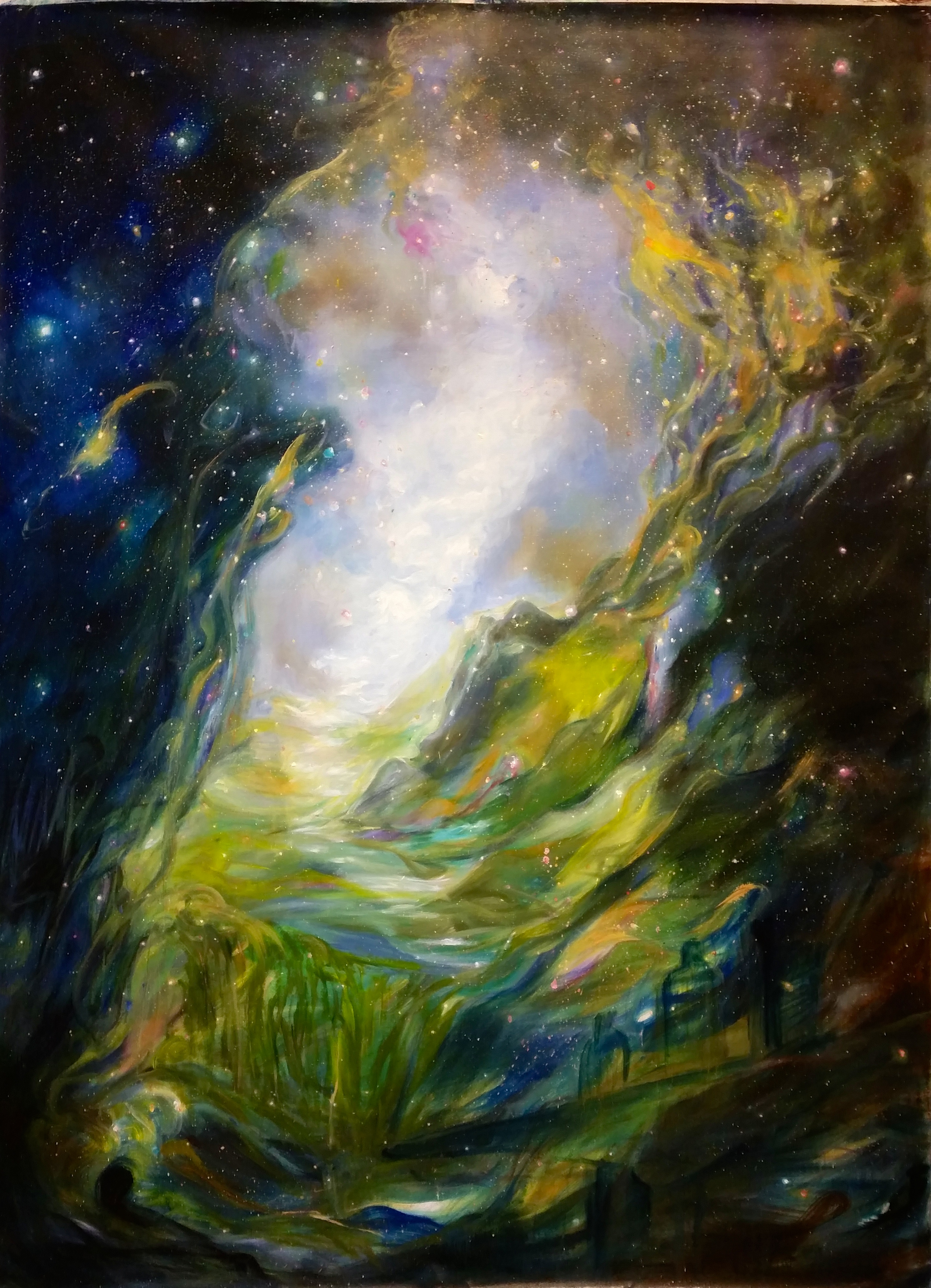 Cosmic Passage, Olja på duk, 150 x 210 cm
