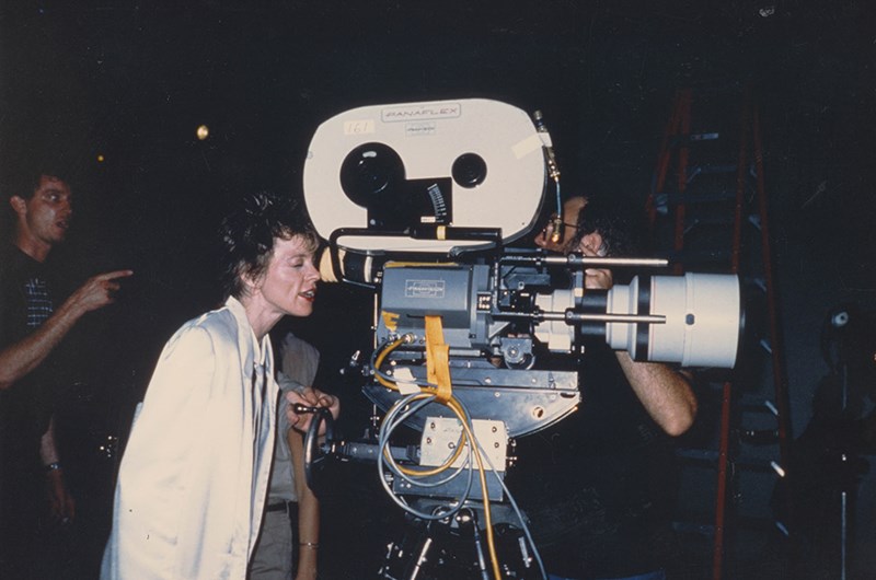 Laurie Anderson regisserar Home of the Brave, 1986, foto, Les Fincher