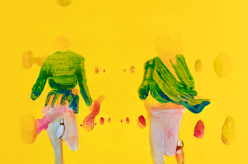 John Kørner, Running towards the sun II, 2018, acrylic on canvas, 180×150 cm