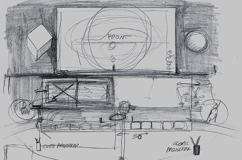 Laurie Anderson, Stage design art. Foto: Argot Murelius