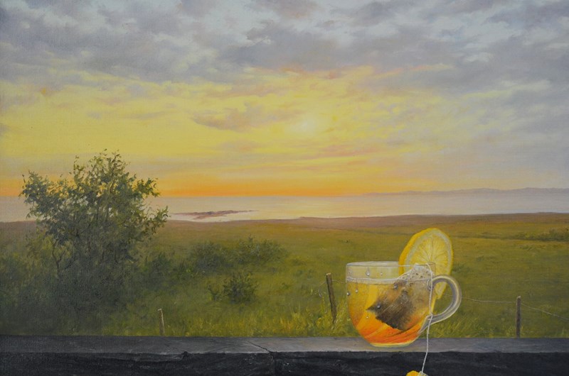 Kvälls te. 67x55 cm
