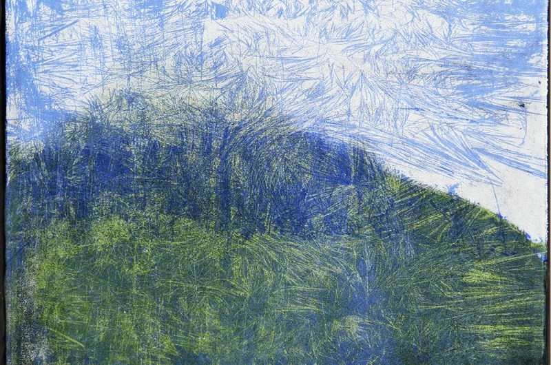 Sjö, emalj, 40x60 cm