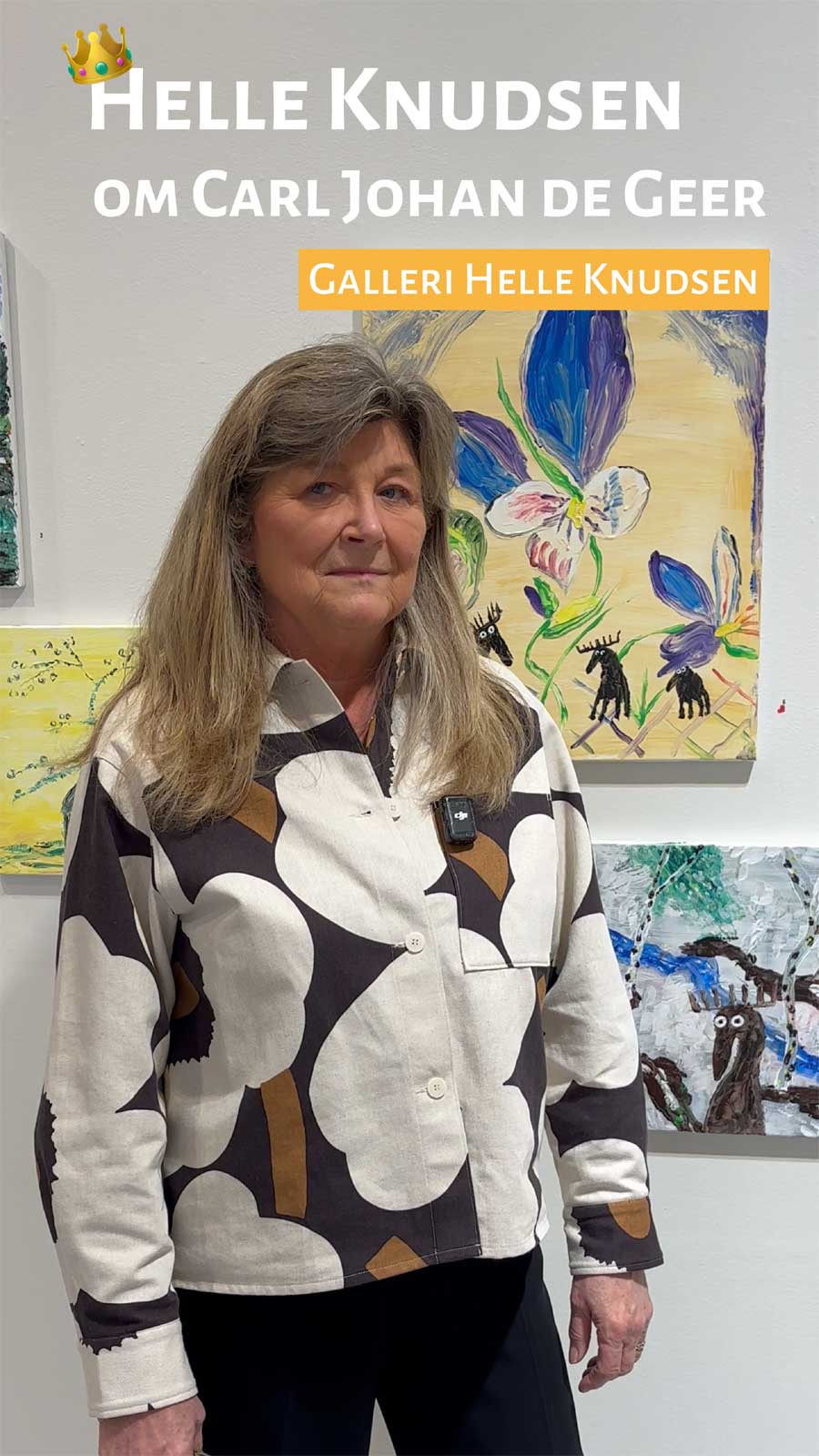 Helle Knudsen berättar om utställningen med Carl Johan De Geer