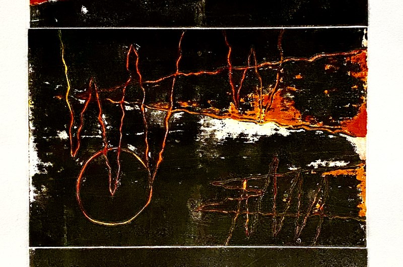 När det känns, Monotypi/collografi, 35 x 55cm 