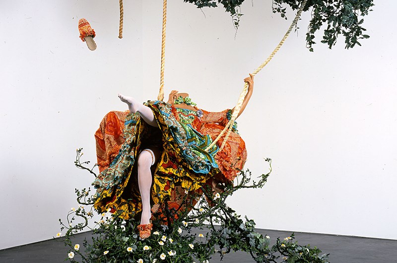 Yinka Shonibare CBE, The Swing (after Fragonard), 2001. . Courtesy the artist, Stephen Friedman Gallery, London and James Cohan Gallery, New York.