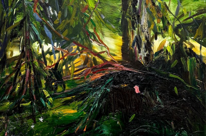 Jenny Carlsson Grip, Kammaren, (2026). 120 x 96 cm. Olja på linneduk.