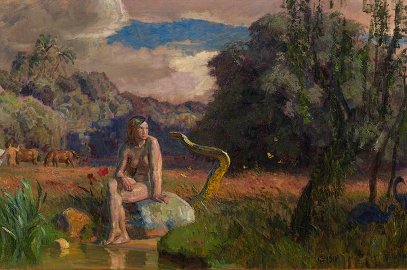 Joakim Skovgaard, Eva i Paradiset eller Ormen i Paradiset, 1911. Olja på duk. Foto: Anna Danielsson/Nationalmuseum