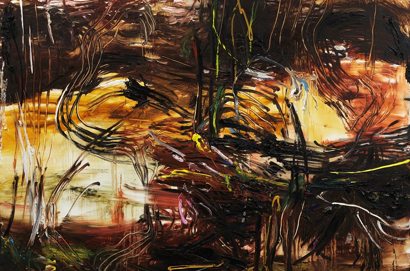 Jenny Carlsson Grip, Bortom allt, nära allt, Jord 2022, olja på duk, 220 x 190 cm