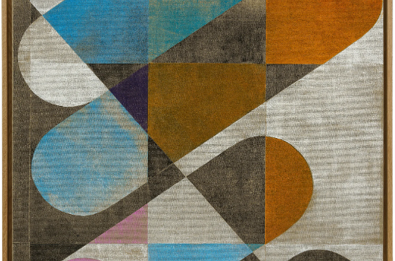 Hendrik Zimmer, we stay/we go, 2022. Woodcut on canvas, 150 x 110 cm. Berg Gallery