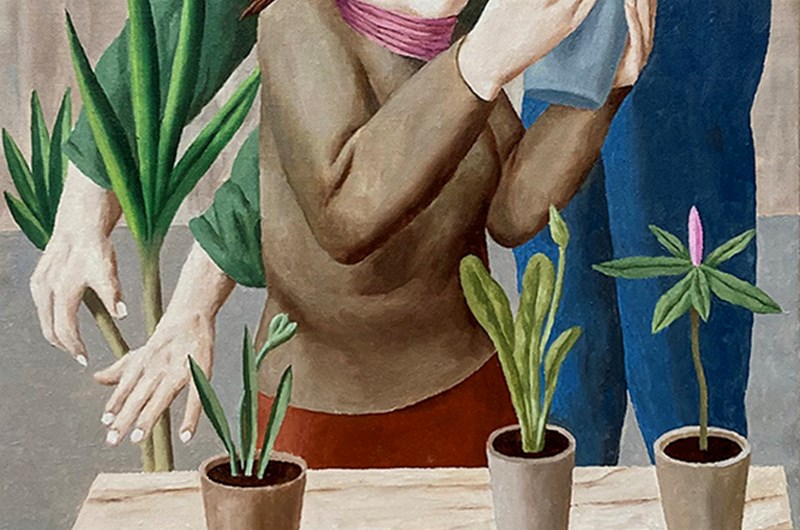 Sven Holmberg f. 1953, Eskilstuna. Valet, 2025. Olja, 81 × 52 cm.