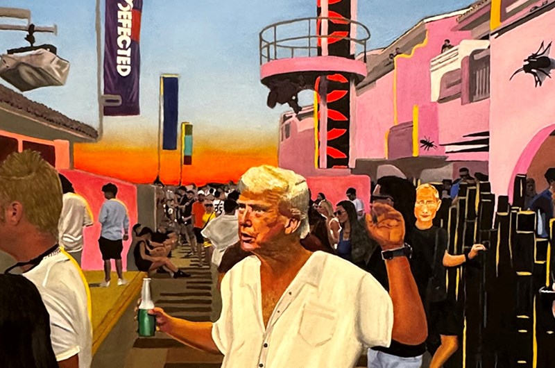Ellen Reichard, Lost in Ibiza, Olja på duk. Foto: Ellen Reichard