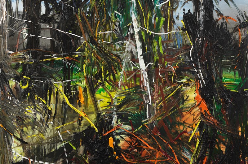 Jenny Carlsson Grip. Bortom allt, nära allt 3. 2022, Olja på duk 220 x 190 cm
