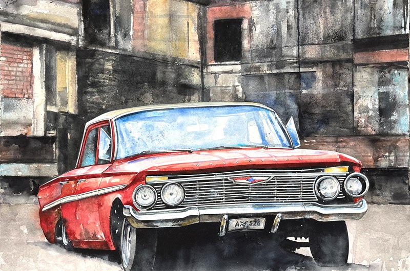 Impala, Torsby. Akvarell 76 x 56